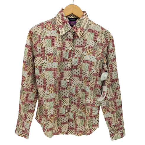 HAMPSTEAD プリント L/S レギュラーカラー 総柄 シャツ レディース JPN:38