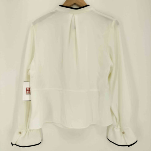 ノーリーズ NOLLEY’S 26ss ウォッシャブルストレッチジョーゼットボウタイペプラムブラウス レディース JPN:38