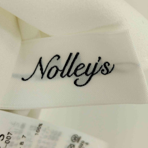 ノーリーズ NOLLEY’S 26ss ウォッシャブルストレッチジョーゼットボウタイペプラムブラウス レディース JPN:38