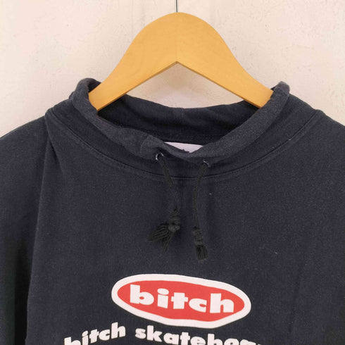ビッチスケートボーディング bitch skateboards モックネックロゴプリントカットソー メンズ FREE