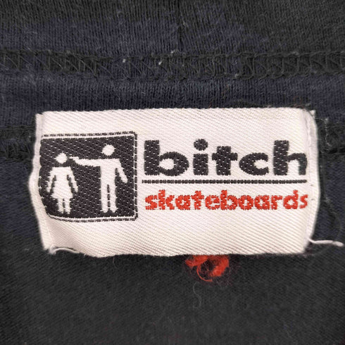 ビッチスケートボーディング bitch skateboards モックネックロゴプリントカットソー メンズ FREE