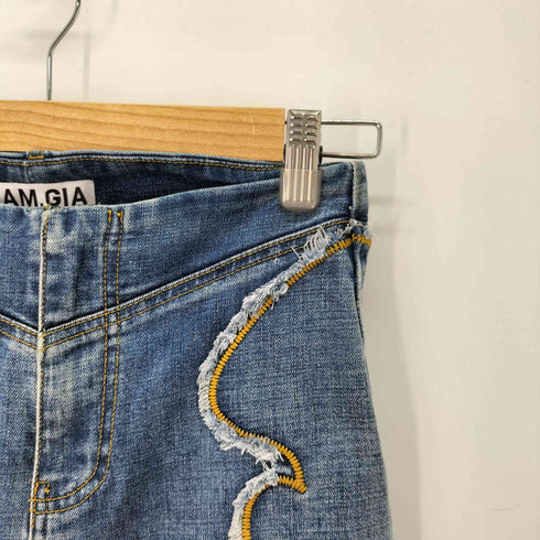 I.AM.GIA フリンジ ストレート デニム パンツ レディース