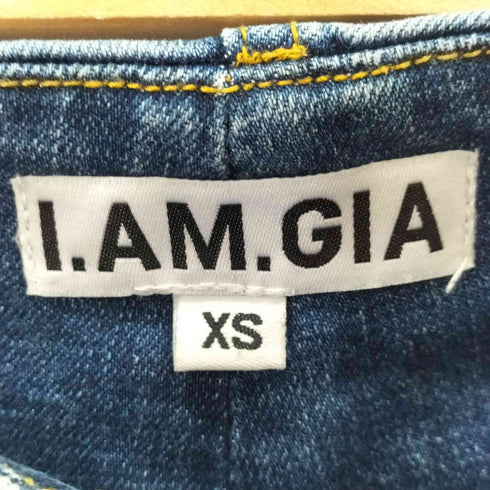 I.AM.GIA フリンジ ストレート デニム パンツ レディース
