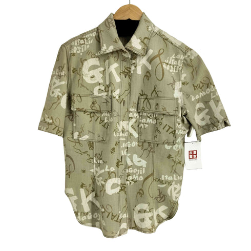 イタリヤ 伊太利屋 総柄 S/S シャツ レディース 9