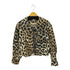ガニー Ganni BLOUSON レオパード クロップド ジャケット 短丈 レディース