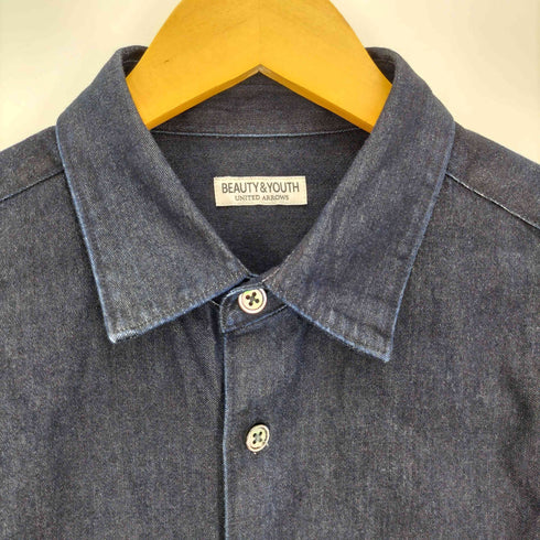 ビューティーアンドユースユナイテッドアローズ BEAUTY & YOUTH UNITED ARROWS 25SS 7.5オンスサテンデニムレギュラーシャツ メンズ JPN:M