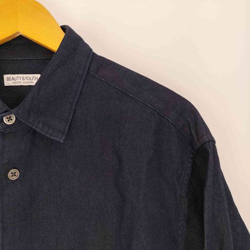 ビューティーアンドユースユナイテッドアローズ BEAUTY & YOUTH UNITED ARROWS 25SS 7.5オンスサテンデニムレギュラーシャツ メンズ JPN:M