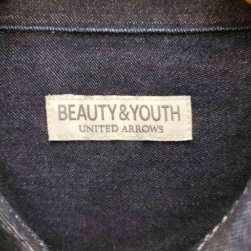 ビューティーアンドユースユナイテッドアローズ BEAUTY & YOUTH UNITED ARROWS 25SS 7.5オンスサテンデニムレギュラーシャツ メンズ JPN:M