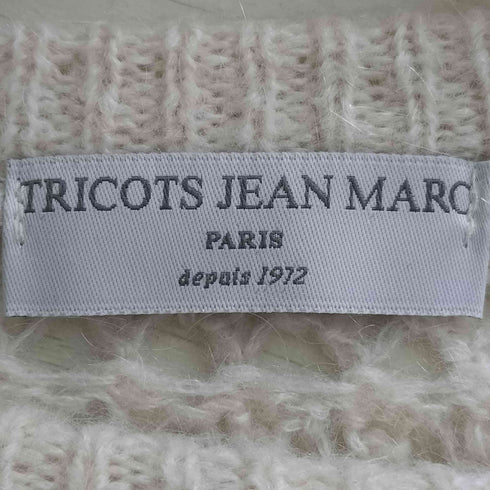 トリコジャンマルク TRICOTS JEAN MARC フランス製 アクリル モヘヤ混 クロップド ニット レディース