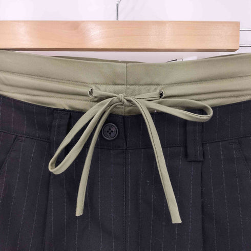 Openyy front stripe layered pant タックフロントストライプ レイヤードワイドパンツ select レディース S