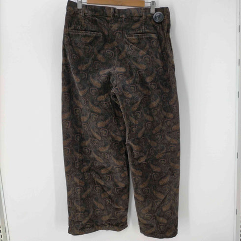 エーアイイー AiE Tucked Wide Pant - 8W Corduroy Paisley Printed タック ワイド パンツ コーデュロイ ペイズリー プリント メンズ L
