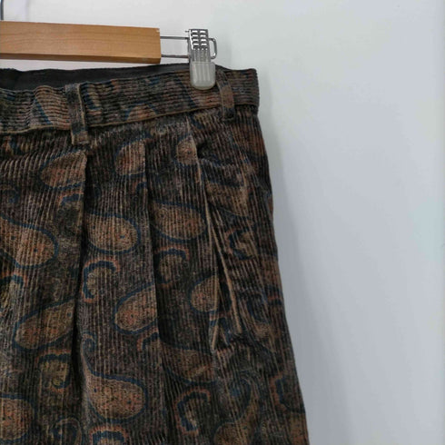 エーアイイー AiE Tucked Wide Pant - 8W Corduroy Paisley Printed タック ワイド パンツ コーデュロイ ペイズリー プリント メンズ L