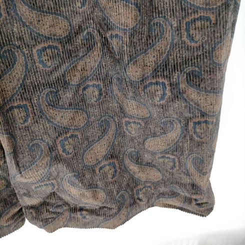 エーアイイー AiE Tucked Wide Pant - 8W Corduroy Paisley Printed タック ワイド パンツ コーデュロイ ペイズリー プリント メンズ L