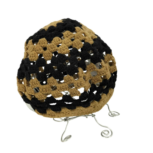 ガニー Ganni Lembswool Crochat ウールナイロン ツートンカラー ニット帽 レディース ONE SIZE