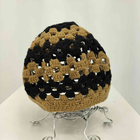 ガニー Ganni Lembswool Crochat ウールナイロン ツートンカラー ニット帽 レディース ONE SIZE