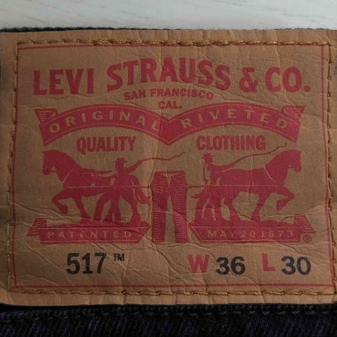リーバイス Levis 517 BOOT CUT BLACK ブーツカット ブラックデニム メンズ W36/L30
