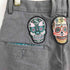 サスクワァッチファブリックス SASQUATCHfabrix. メキシカンスカル ドクロ刺繍ワッペン 七分丈パンツ メンズ JPN:S