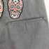 サスクワァッチファブリックス SASQUATCHfabrix. メキシカンスカル ドクロ刺繍ワッペン 七分丈パンツ メンズ JPN:S