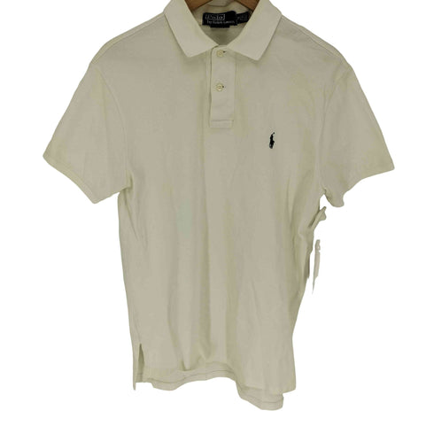 ポロバイラルフローレン Polo by RALPH LAUREN CUSTOM FIT ワンポイント ポニー刺繍 S/S ポロシャツ レディース import:M