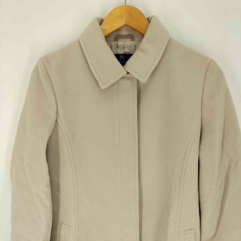 バーバリーズ BURBERRYS Blue label OLD 90S 比翼 ステンカラー ロング ウール バルカマーン コート レディース JPN:40