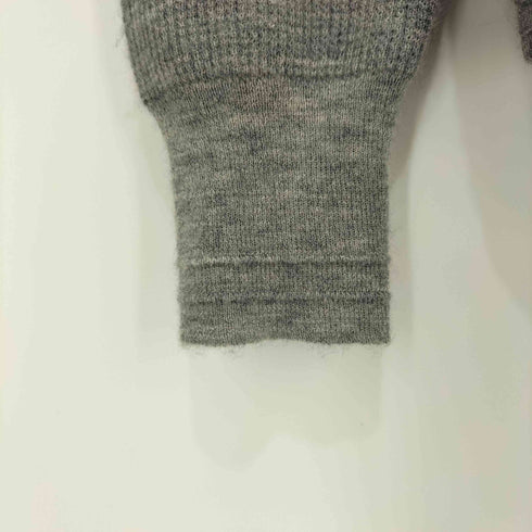 ロンハーマン Ron Herman カシミヤ100 袖ロゴ刺繍 ワッフルニット クルーネック セーター メンズ JPN:M