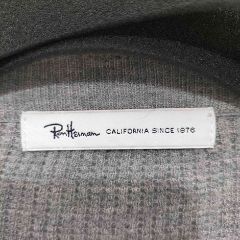 ロンハーマン Ron Herman カシミヤ100 袖ロゴ刺繍 ワッフルニット クルーネック セーター メンズ JPN:M