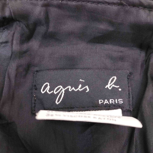 アニエスベー agnes b. PARIS フランス製 スリットレーヨンスカート レディース 36