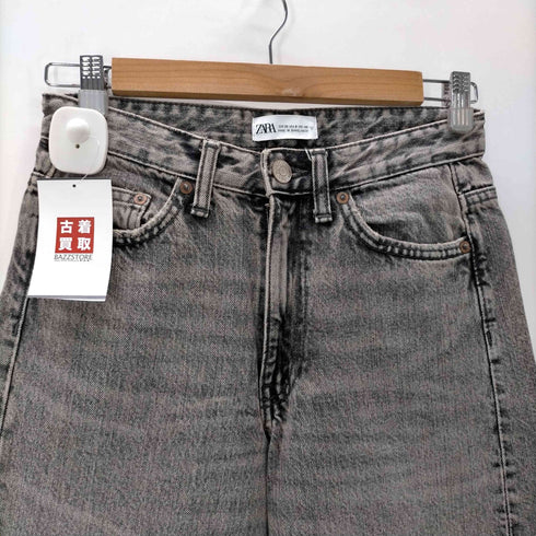 ザラ ZARA 5ポケット ケミカルウォッシュ ワイド バギー デニム パンツ レディース 32