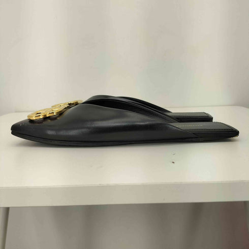 バレンシアガ BALENCIAGA ミュール サンダル レザー ゴールド バックル レディース JPN:23.5