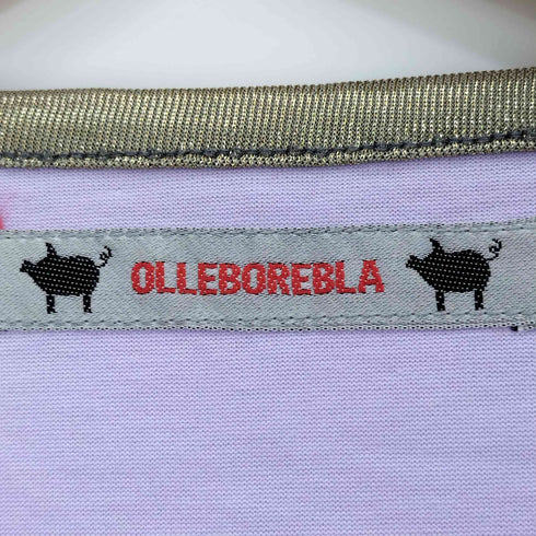 アルベロベロ OLLEBOREBLA オレボレブラ ブタさん フラワー ピスタグ ビジュー装飾 ラメ糸 穴あき ノースリーブ トップス レディース