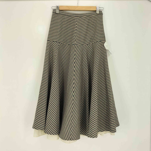 ザラ ZARA コントラスト チェック柄 スカート レディース XS