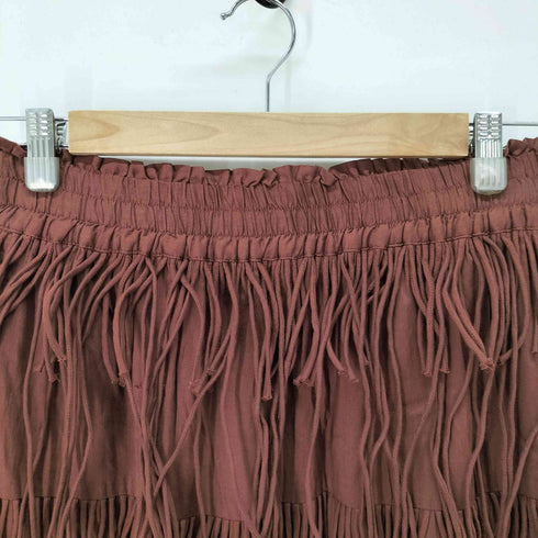 crinkle crinkle crinkle / cotton voil fringe teared skirt フリンジティアードスカート レディース FREE
