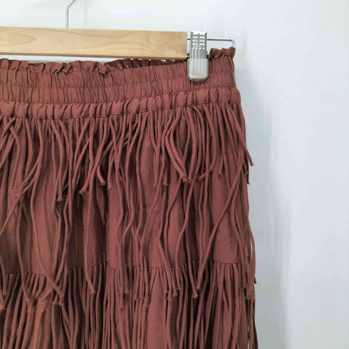 crinkle crinkle crinkle / cotton voil fringe teared skirt フリンジティアードスカート レディース FREE
