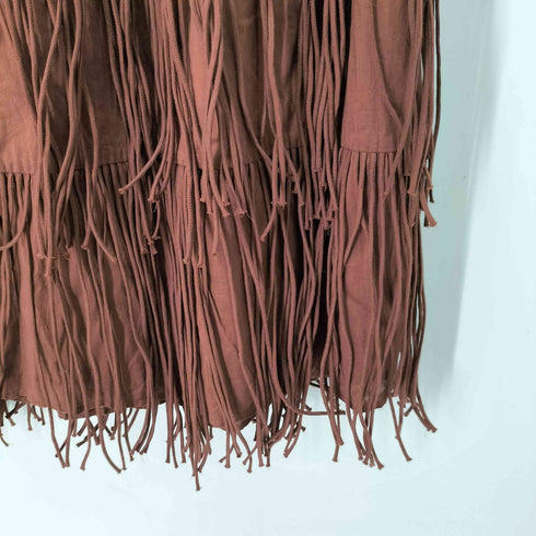 crinkle crinkle crinkle / cotton voil fringe teared skirt フリンジティアードスカート レディース FREE