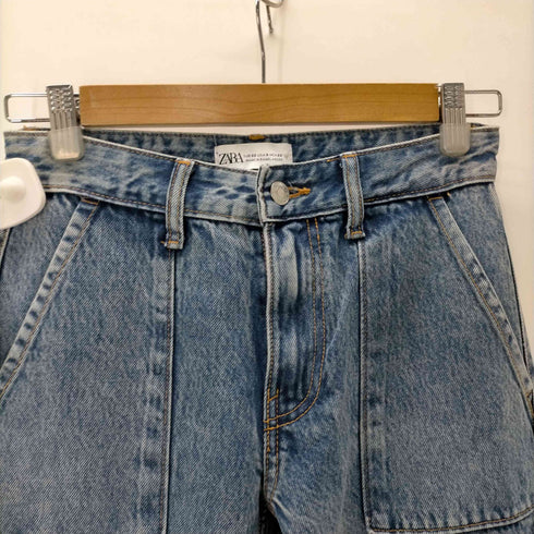 ザラ ZARA ブーツカット フレア ワイド カーゴ デニム パンツ レディース 32
