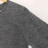 Via Faburrica ビジュー アップリケ装飾 切替 Uネック ウール ボーダーニット レディース M L