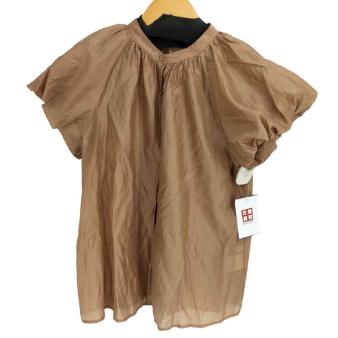 ナチュラルビューティーベーシック NATURAL BEAUTY BASIC シアーローンバルーンスリーブブラウス レディース JPN:S