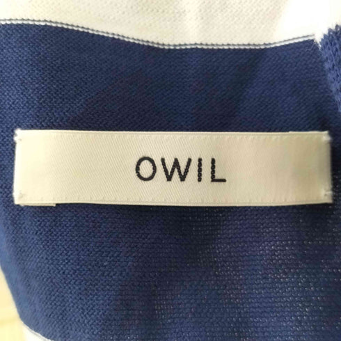 OWIL ボーダー アシンメトリー ベスト レディース