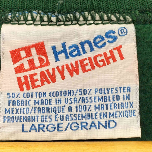 ヘインズ Hanes 90s HEAVYWEIGHT USA製 企業刺繍 クルーネック スウェット メンズ import:L