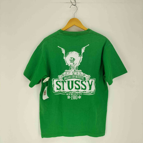 ステューシー Stussy 00S メキシコ製 BAILAR CON MUERTOS 両面プリント クルーネック S/S Tシャツ メンズ import:L