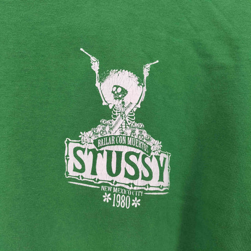 ステューシー Stussy 00S メキシコ製 BAILAR CON MUERTOS 両面プリント クルーネック S/S Tシャツ メンズ import:L