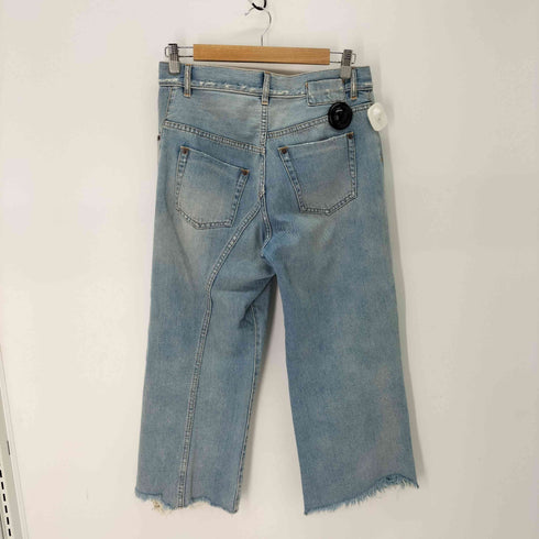 エムエムシックスメゾンマルジェラ MM6 Maison Margiela 18SS フロントフックタック デニム ワイドパンツ レディース 38