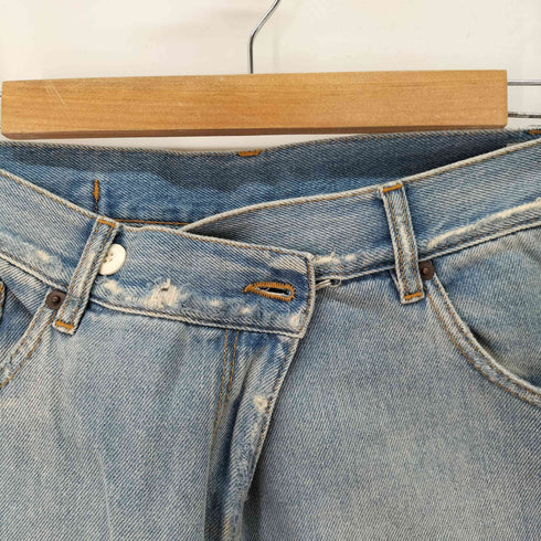 エムエムシックスメゾンマルジェラ MM6 Maison Margiela 18SS フロントフックタック デニム ワイドパンツ レディース 38