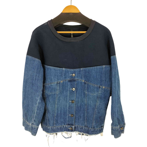 アウラアイラ AULA AILA DENIM COMBINATION PULLOVER レディース