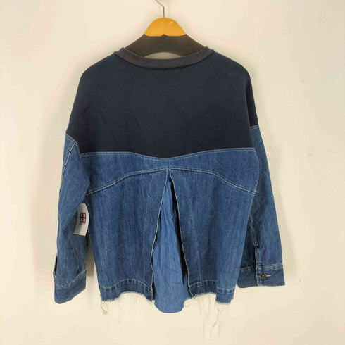 アウラアイラ AULA AILA DENIM COMBINATION PULLOVER レディース