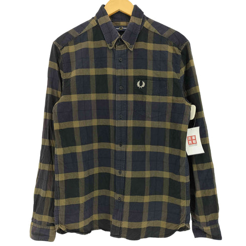 フレッドペリー FRED PERRY Tartan Shirt ロゴ刺繍 タータンチェック 長袖 シャツ メンズ import:M