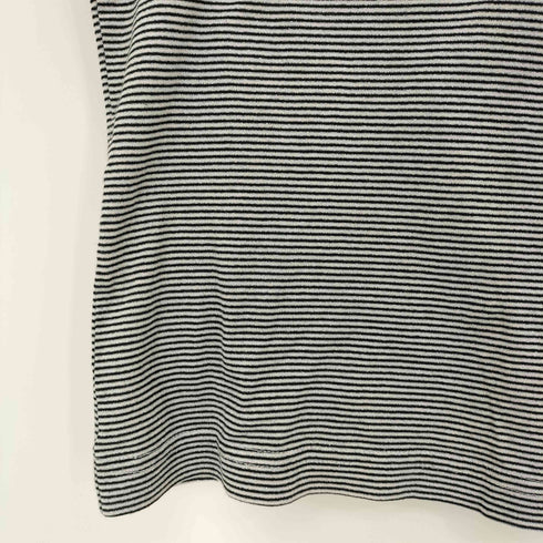 クレージュ courreges センターロゴ刺繍 ボーダーラメ 半袖カットソー レディース 9R