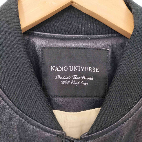 ナノユニバース NANO universe WONDER LIGHT LEATHER 羊革 シングルライダースジャケット メンズ JPN:M