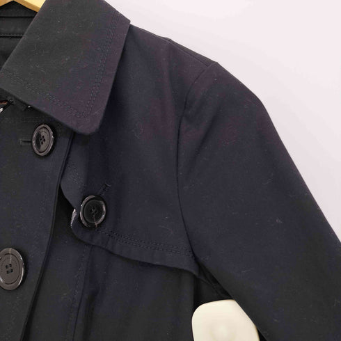 バーバリーブルーレーベル BURBERRY BLUE LABEL 裏地ノバチェック ライナー付 斜めボタン 変形 ショートトレンチコート レディース 38