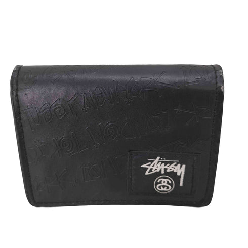 ステューシー Stussy WORLD TOUR エンボス 2つ折り 財布 メンズ
